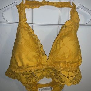 Yellow lace bralette